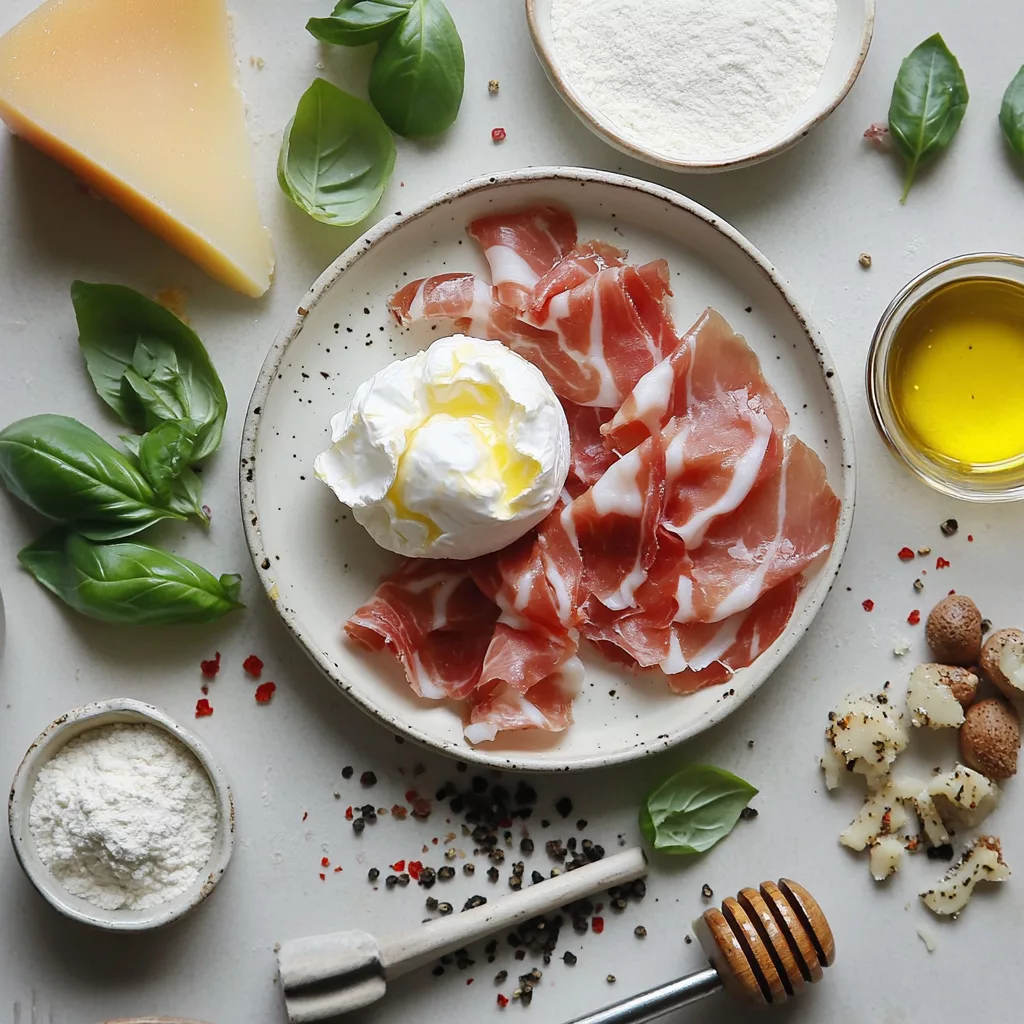 Prosciutto and Honey Burrata Pizza