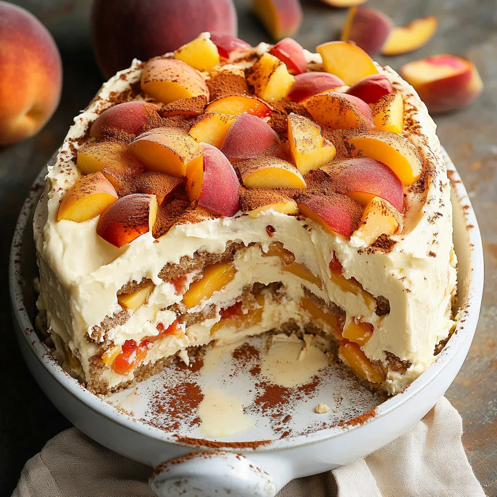 Peach Tiramisu