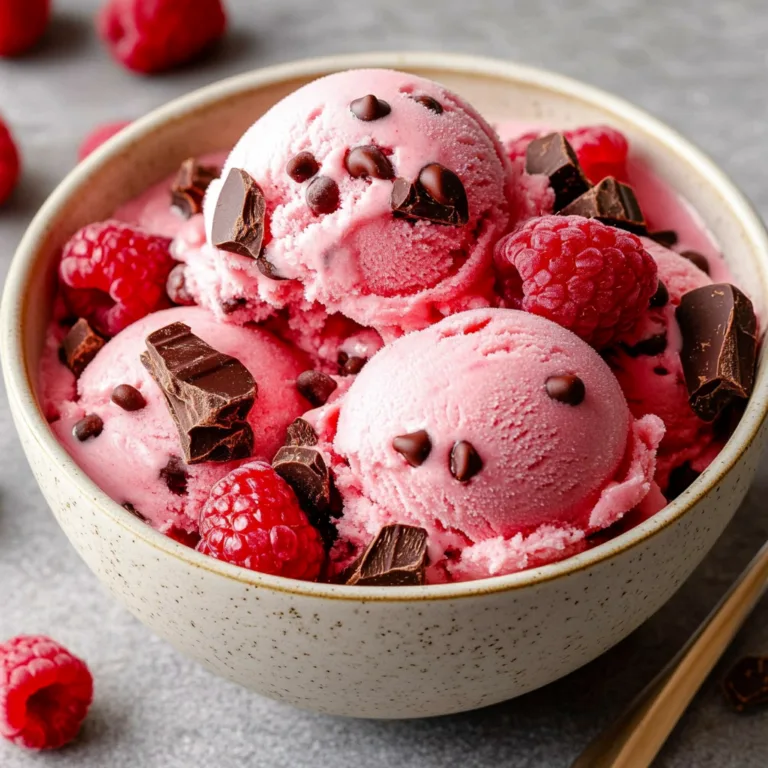 Raspberry Chocolate Chunk Ice Cream