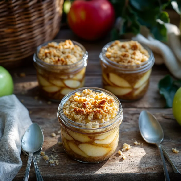 Portable Apple Crumble Jars