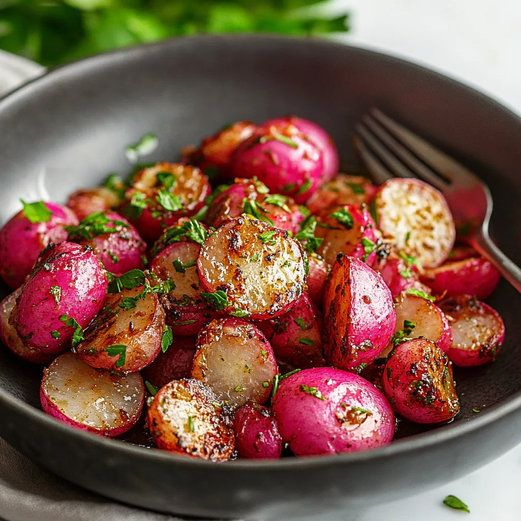25-Minute Garlic Roasted Radishes