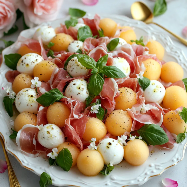 Caprese Melon Salad With Prosciutto and Mozzarella