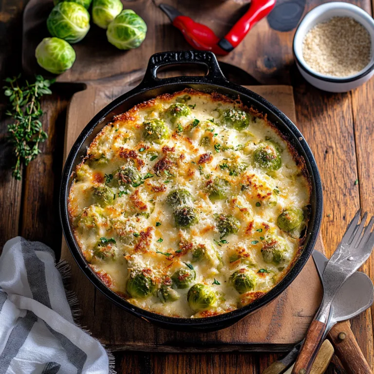 Cheesy Brussel Sprout Casserole