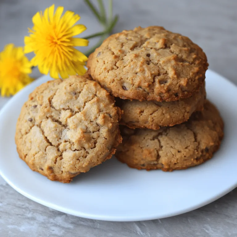 Dandelion Peanut Butter Cookies