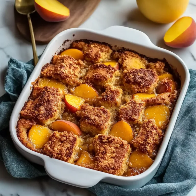 Peach Cobbler French Toast Bake