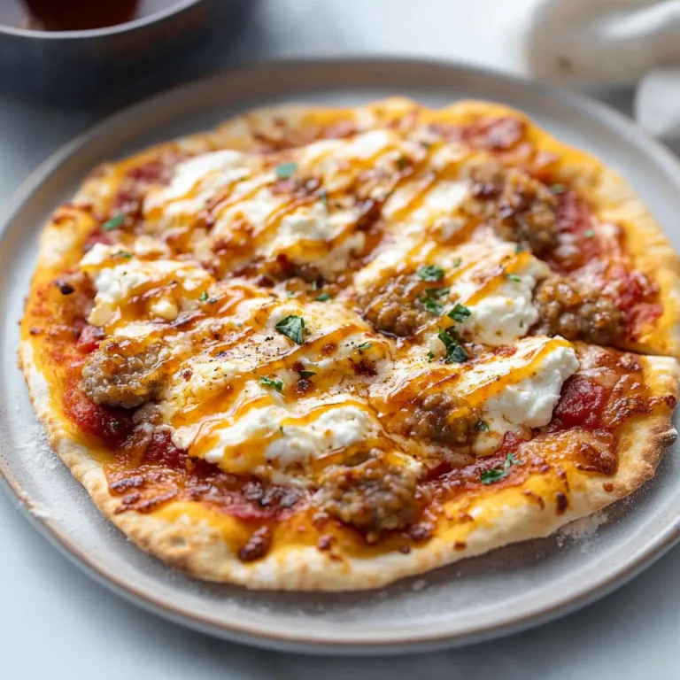 Sausage Ricotta Honey Hot Pizza