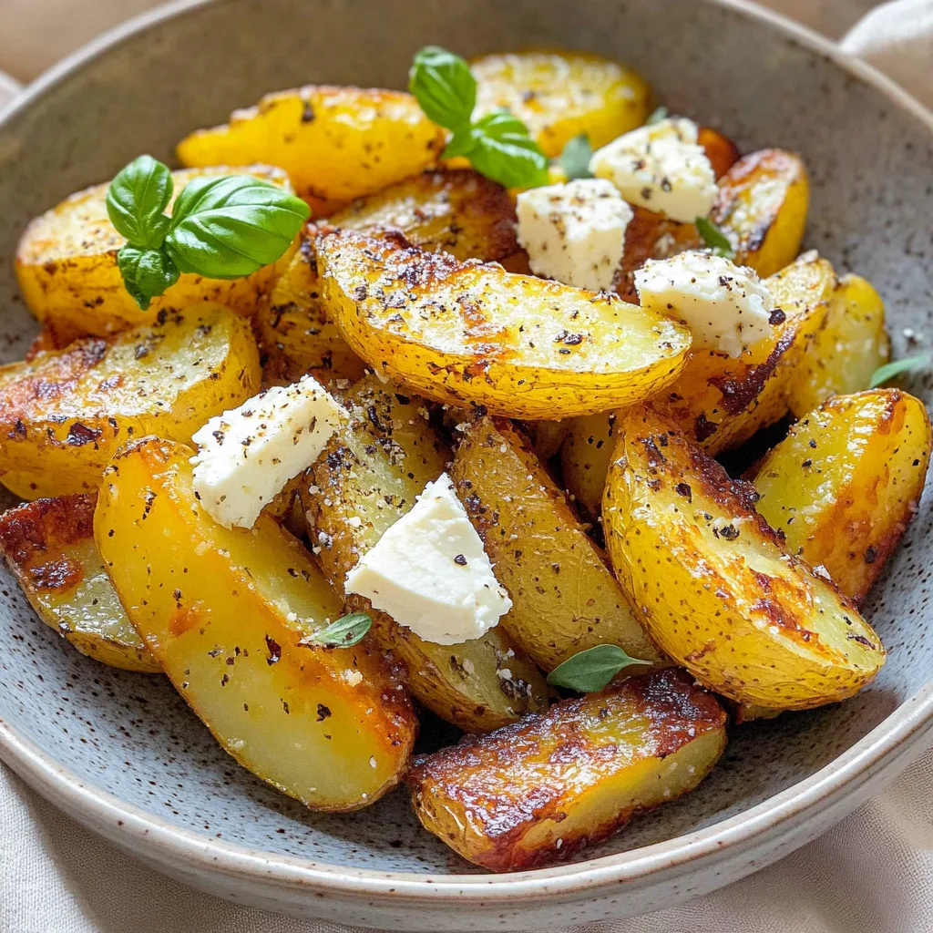 Greek Roast Potatoes With Lemon and Feta