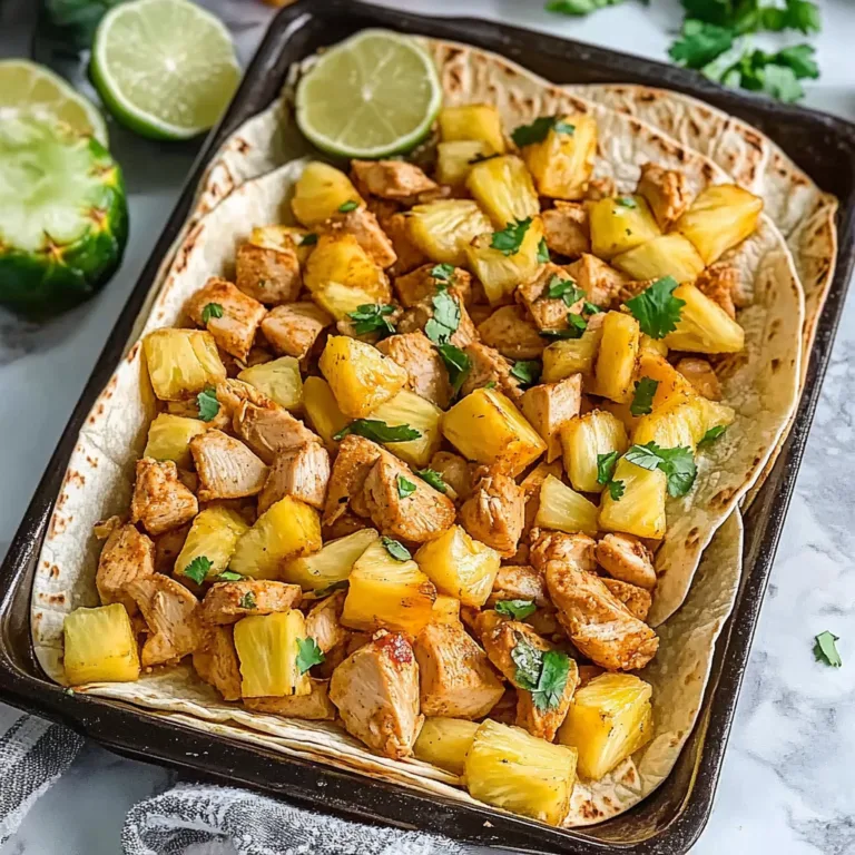 One Pan Chicken & Pineapple Tacos
