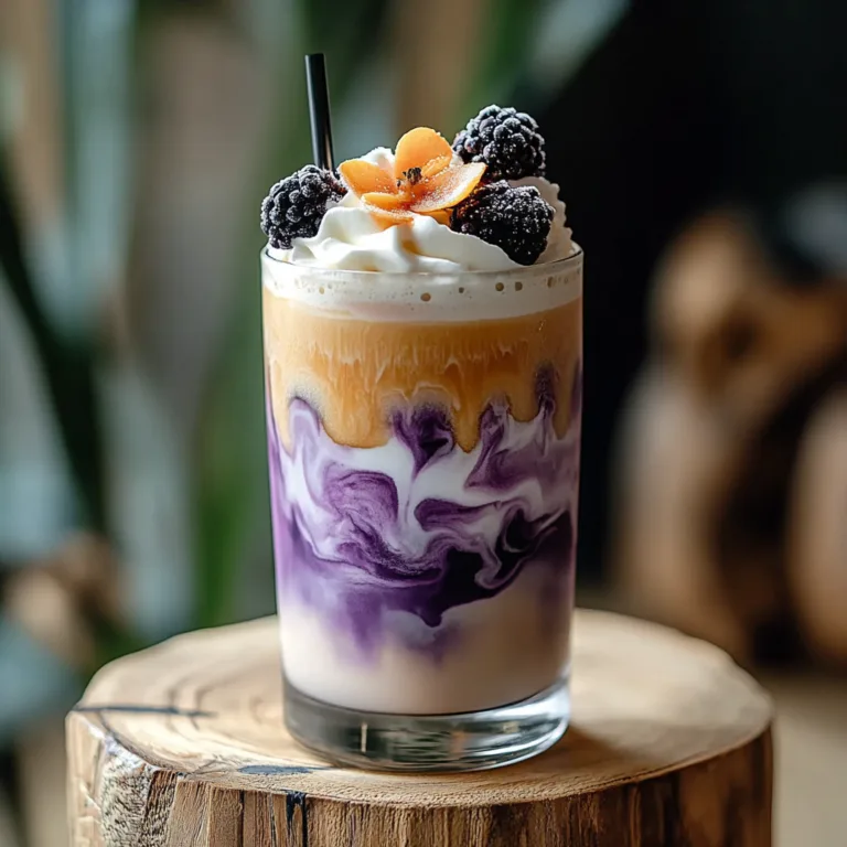 Salted Honey Latte with Blackberry Cold Foam