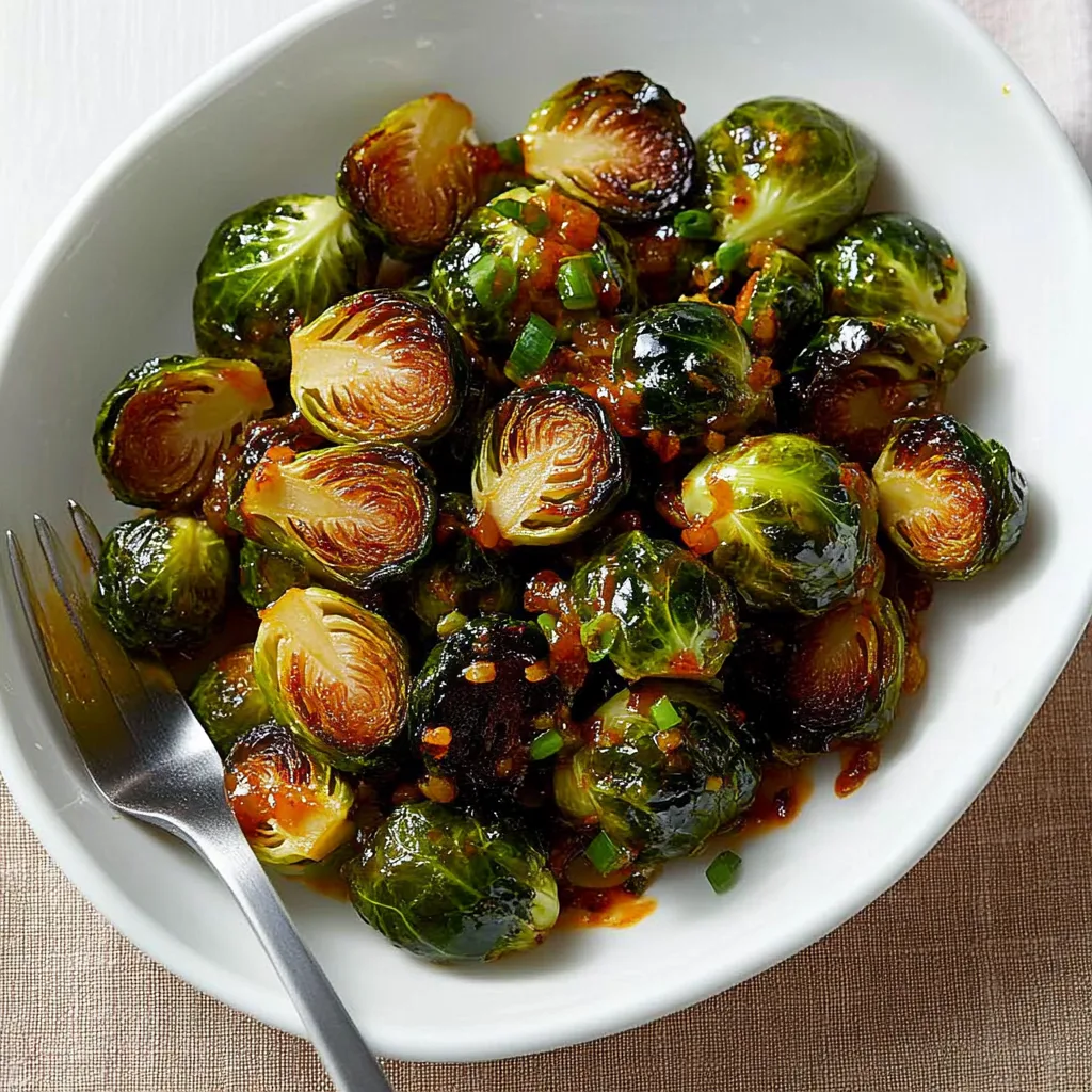 Sweet Chili Roasted Brussels Sprouts