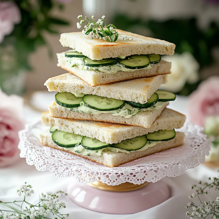 Creamy Benedictine Cucumber Tea Sandwiches
