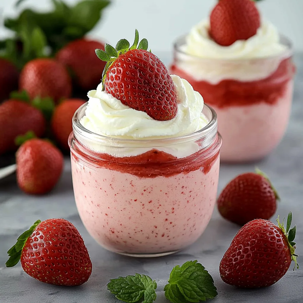 Easy Fresh Strawberry Mousse