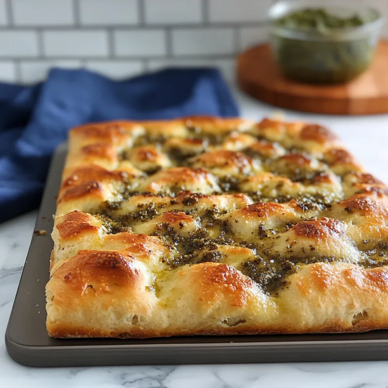 Focaccia with Pesto