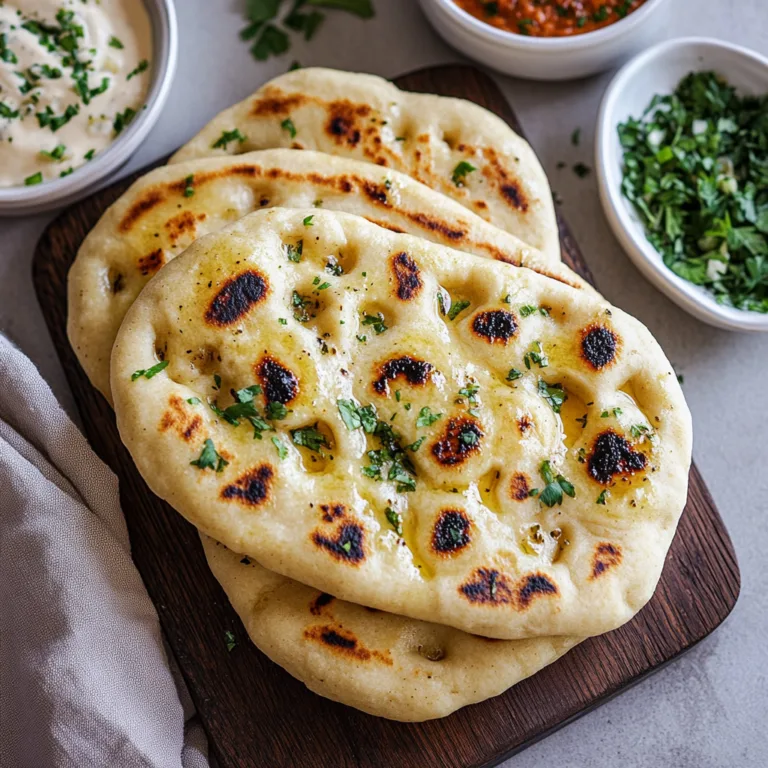 Easy Garlic Naan Bread