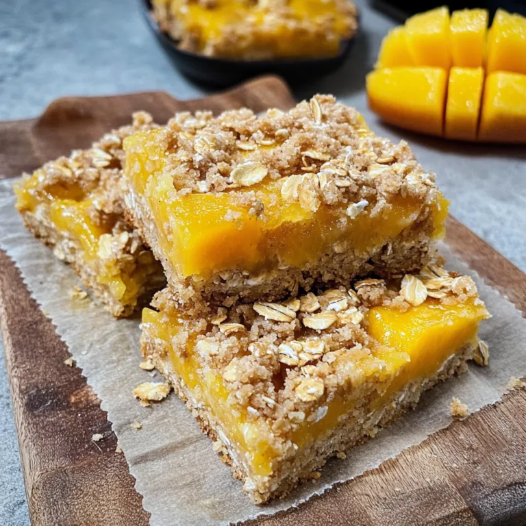 Mango Oatmeal Crumble Bars