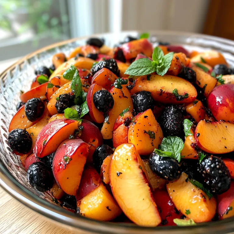The BEST Summer Peach Fruit Salad