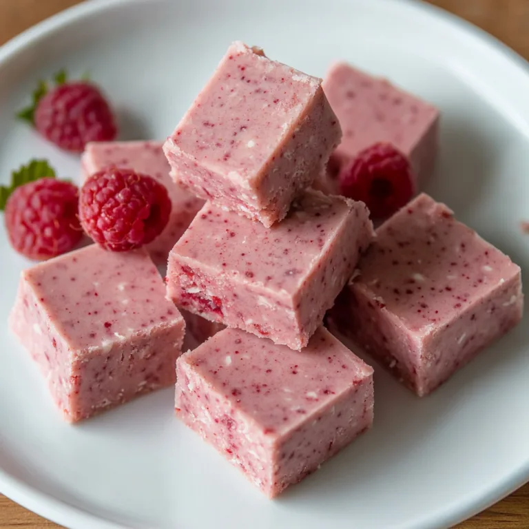Vegan Raspberry Coconut Fudge