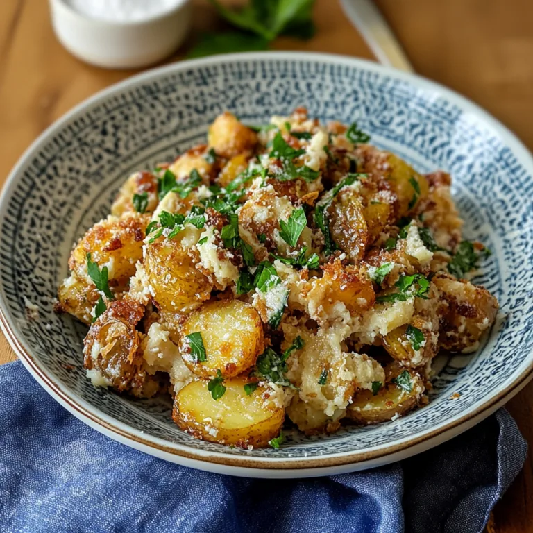 Viral Crispy Smashed Potato Salad